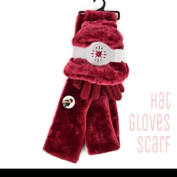 Accessories - Plush Winter Set Burgundy